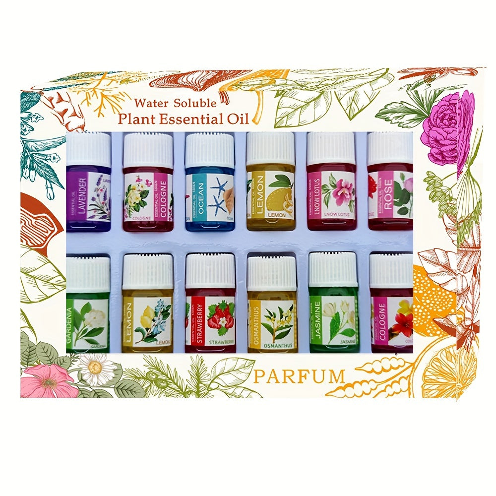 12 Bottles Essential Oil Humidifier Aromatherapy Set-0