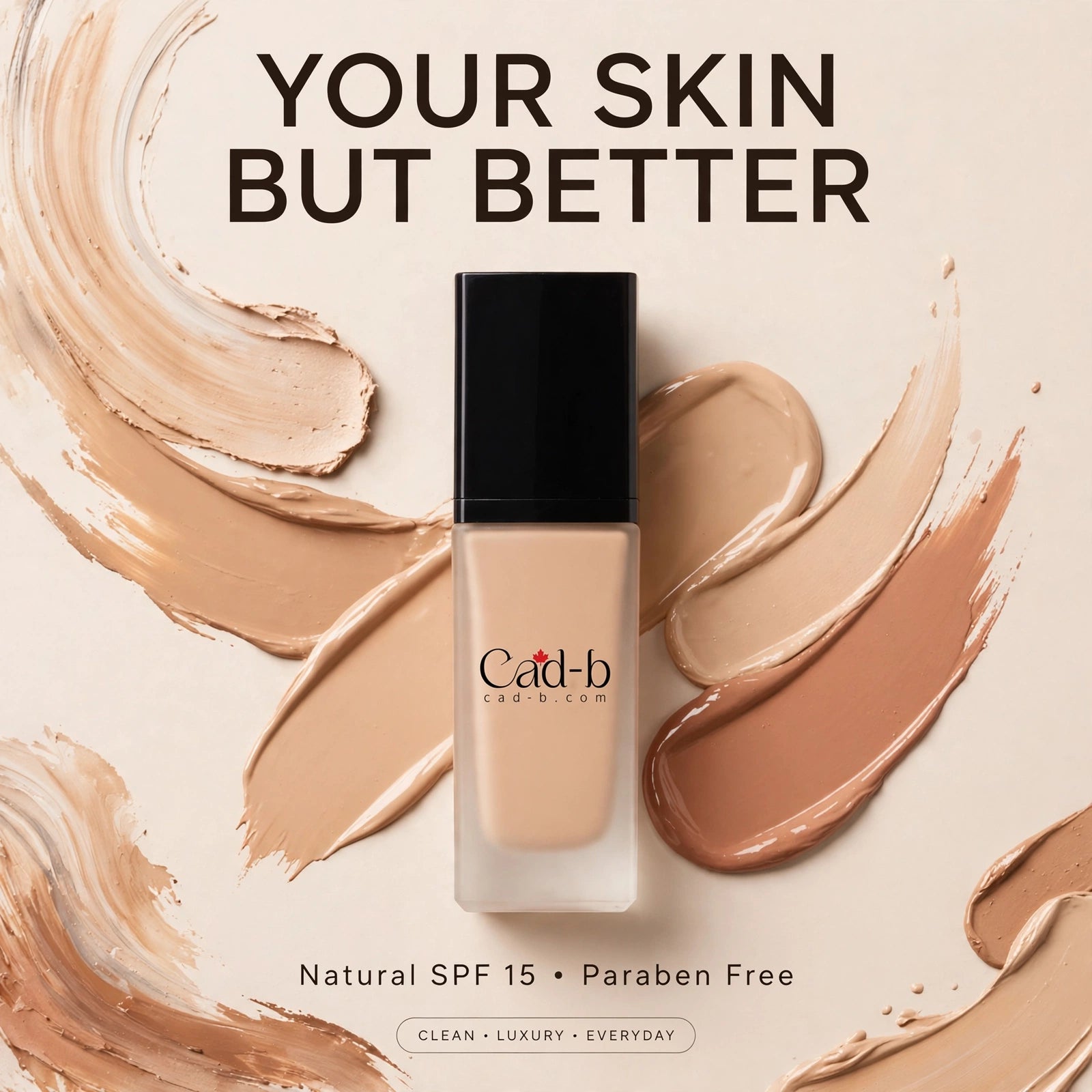 Foundation with SPF 15 for Radiant Skin- Paraben Free -