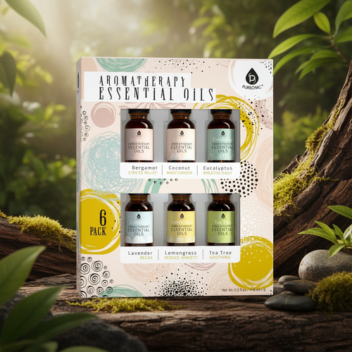 6 Pack of Aromatherapy Essential Oils