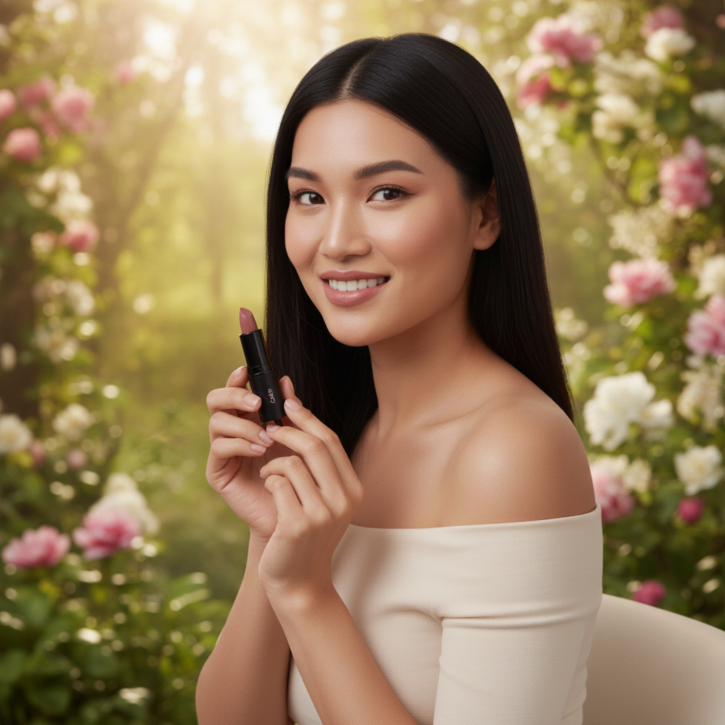 Lipstick – Creamy Mauve - Hydrating Shine - Paraben-Free & Cruelty-Free